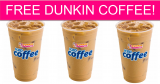 FREE Dunkin Hot Or Iced Coffee!