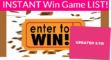 Instant Win Games Round Up List!