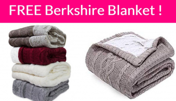 FREE Berkshire Reversible Throw Blanket !